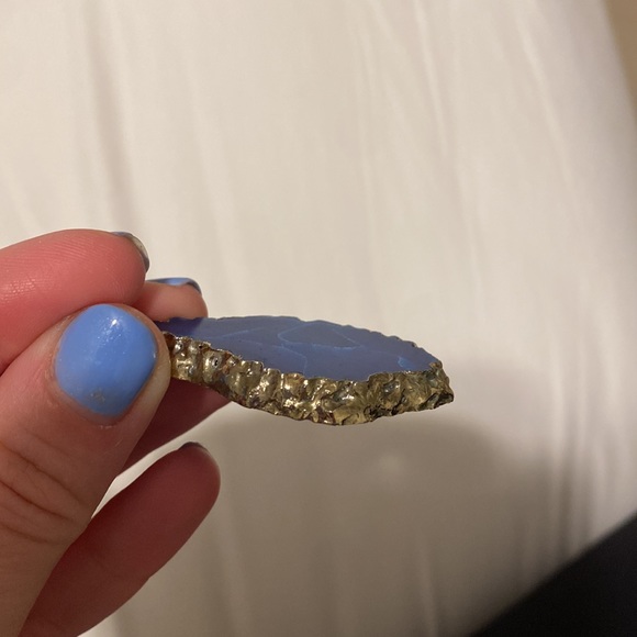 Blue and gold ABS rock necklace - Picture 8 of 8